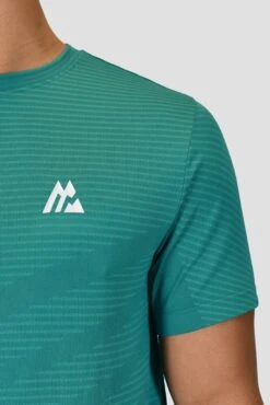 Speed Seamless T-Shirt - Deep Sea/Mountain Meadow -Montirex SPEED SEAMLESS TEE DEEP SEA MOUNTAIN MEADOW logo detail jpg