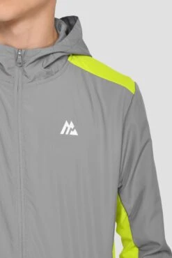 Junior Speed Windbreaker - Platinum Grey/Electric Lime 12 Junior Speed Windbreaker - Platinum Grey/Electric Lime -Montirex SPEED WINDBREAKER PLATINUM GREY ELECTRIC LIME logo