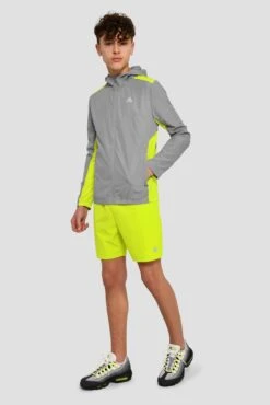 Junior Speed Windbreaker - Platinum Grey/Electric Lime 10 Junior Speed Windbreaker - Platinum Grey/Electric Lime -Montirex SPEEDWINDBREAKER PLATINUMGREY ELECTRICLIME front