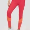 Stride Legging - Strawberry Soda/Montipora/Pink Sherbet -Montirex STRIDE LEGGING RASPBERRY LIVING CORAL PARADISE PINK Close Front