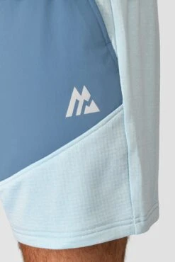 Summit Poly Short - Moonstone Marl/Steel Blue -Montirex SUMMIT POLY SHORT MOONSTONE MARL STEEL BLUE close detail