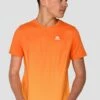 Junior Track Fade T-Shirt - Fiery Orange/Ember -Montirex TRACK FADE TEE FIERY ORANGE EMBER close front