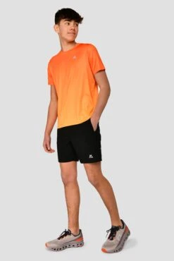 Junior Track Fade T-Shirt - Fiery Orange/Ember -Montirex TRACK FADE TEE FIERY ORANGE EMBER front