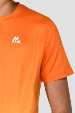 Junior Track Fade T-Shirt - Fiery Orange/Ember -Montirex TRACK FADE TEE FIERY ORANGE EMBER logo