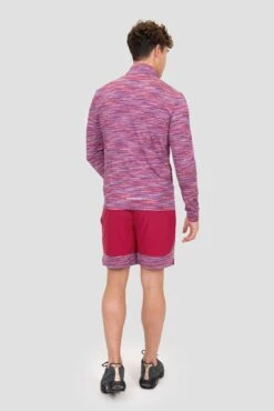 Trail 1/4 Zip - Red/Coral/White -Montirex TRAIL 1 4 ZIP SPICED CHERRY CORAL TUSCAN GRAPE WHITE full back