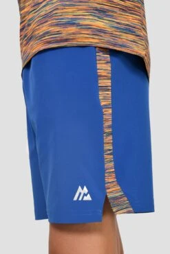 Junior Trail Panel Short - Cobalt/Neon Orange/Lime/Blue -Montirex TRAIL PANEL SHORT COBALT SAFETY ORANGE LIME FROST detail