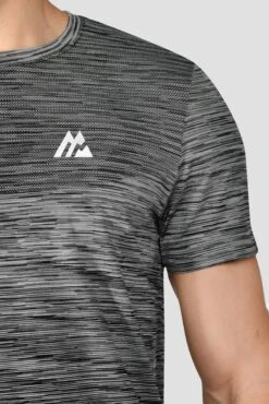 Trail Seamless T-Shirt - Black/Grey Multi 12 Trail Seamless T-Shirt - Black/Grey Multi -Montirex TRAIL SEAMLESS TEE BLACK WHITE CEMENT GREY close