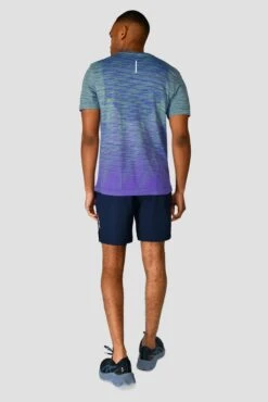 Trail Seamless T-Shirt - Green/Purple -Montirex TRAIL SEAMLESS TEE MOUNTAIN MEADOW PURPLE back