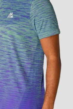 Trail Seamless T-Shirt - Green/Purple -Montirex TRAIL SEAMLESS TEE MOUNTAIN MEADOW PURPLE seamless detail