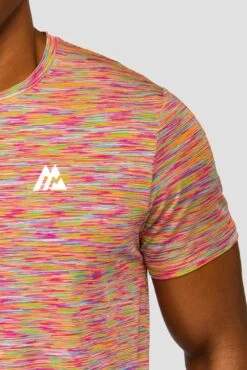 Trail 2.0 T-Shirt - Blue/Pink Multi -Montirex TRAIL TEE ARCTIC BLUE NEON BLUE PINK MAGNET OG NEON logo detail