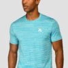 Trail 2.0 T-Shirt - Neon Blue/White -Montirex TRAIL TEE NEON SKY MAYA BLUE WHITE CLOSEFRONT