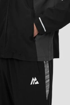 Trail Windbreaker - Black/Grey/White -Montirex TRAIL 3.0 WINDBREAKER BLACK BEAUTY ASPHALT MONUMENT CASTLEROCK Sleeve Detail