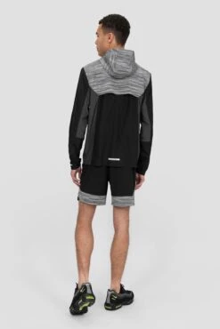 Trail Panel Short - Black/Grey/White -Montirex TRAIL PANEL 2.0 SHORT BLACK BEAUTY ASPHALT MONUMENT CASTLEROCK Full Back