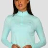 Women's Vital 1/4 Zip - Arctic Blue -Montirex VITAL 1 4 ZIP ARCTIC BLUE close front
