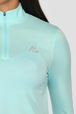 Women's Vital 1/4 Zip - Arctic Blue -Montirex VITAL 1 4 ZIP ARCTIC BLUE logo detail