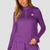 Women's Vital 1/4 Zip - Electric Purple -Montirex VITAL 1 4 ZIP ELECTRIC PURPLE close front