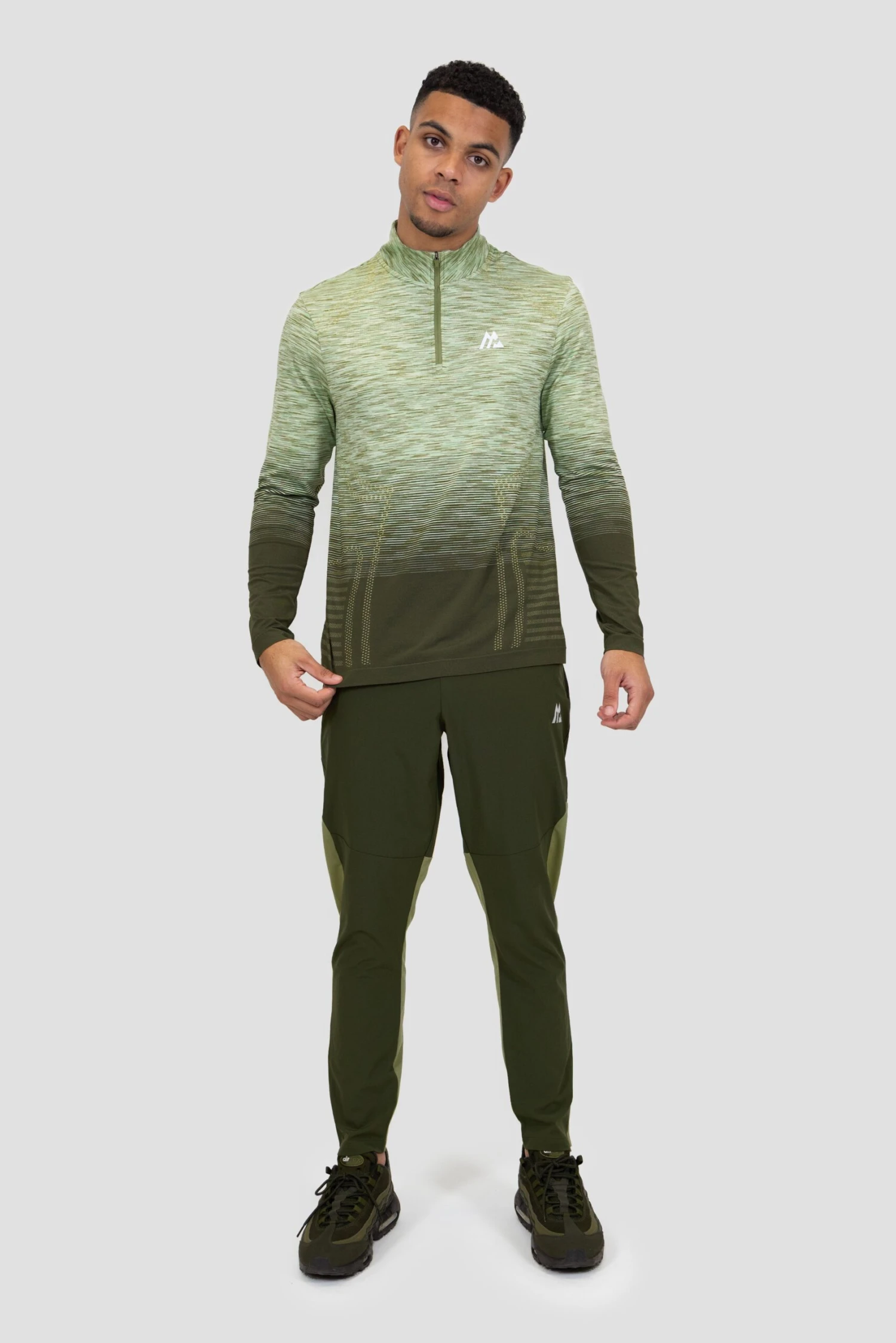 Vector Seamless 1/4 Zip - Sage/Khaki 5 Vector Seamless 1/4 Zip - Sage/Khaki - Image 3