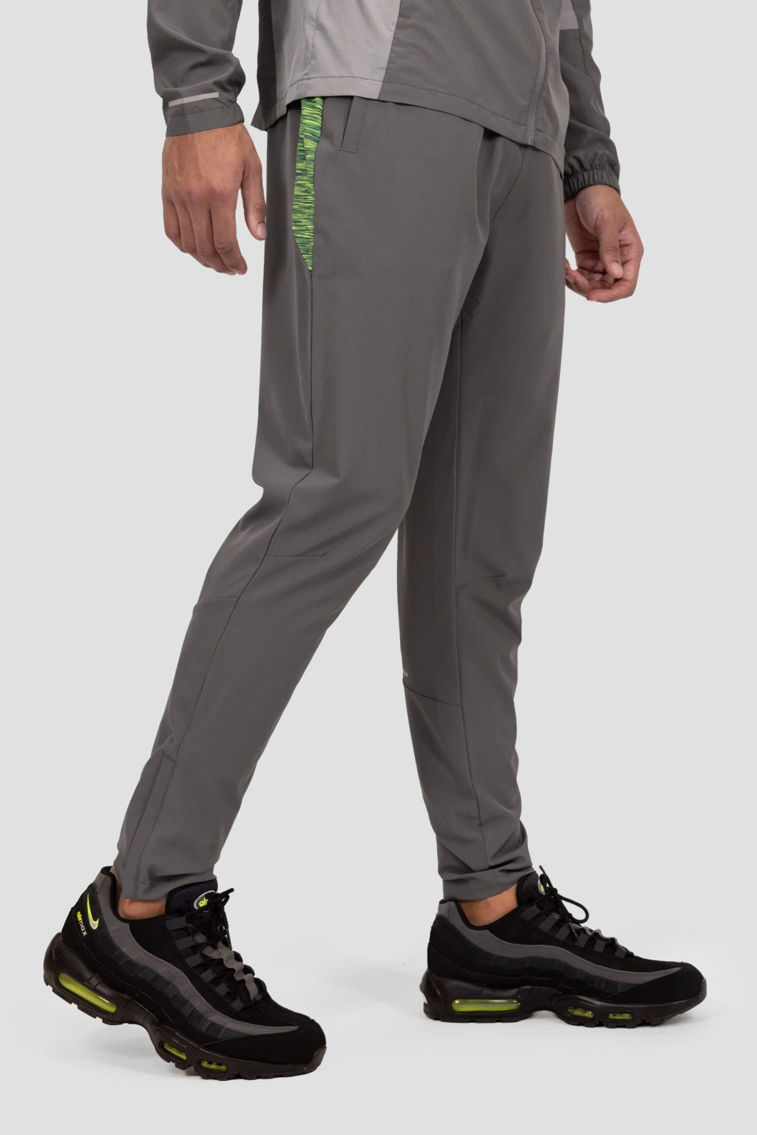 Trail Panel Running Pant - Grey/Green/Black 4 Trail Panel Running Pant - Grey/Green/Black - Image 2