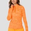 Women's Trail 1/4 Zip - Tangerine/White