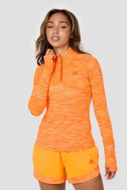 Women's Trail 1/4 Zip - Tangerine/White