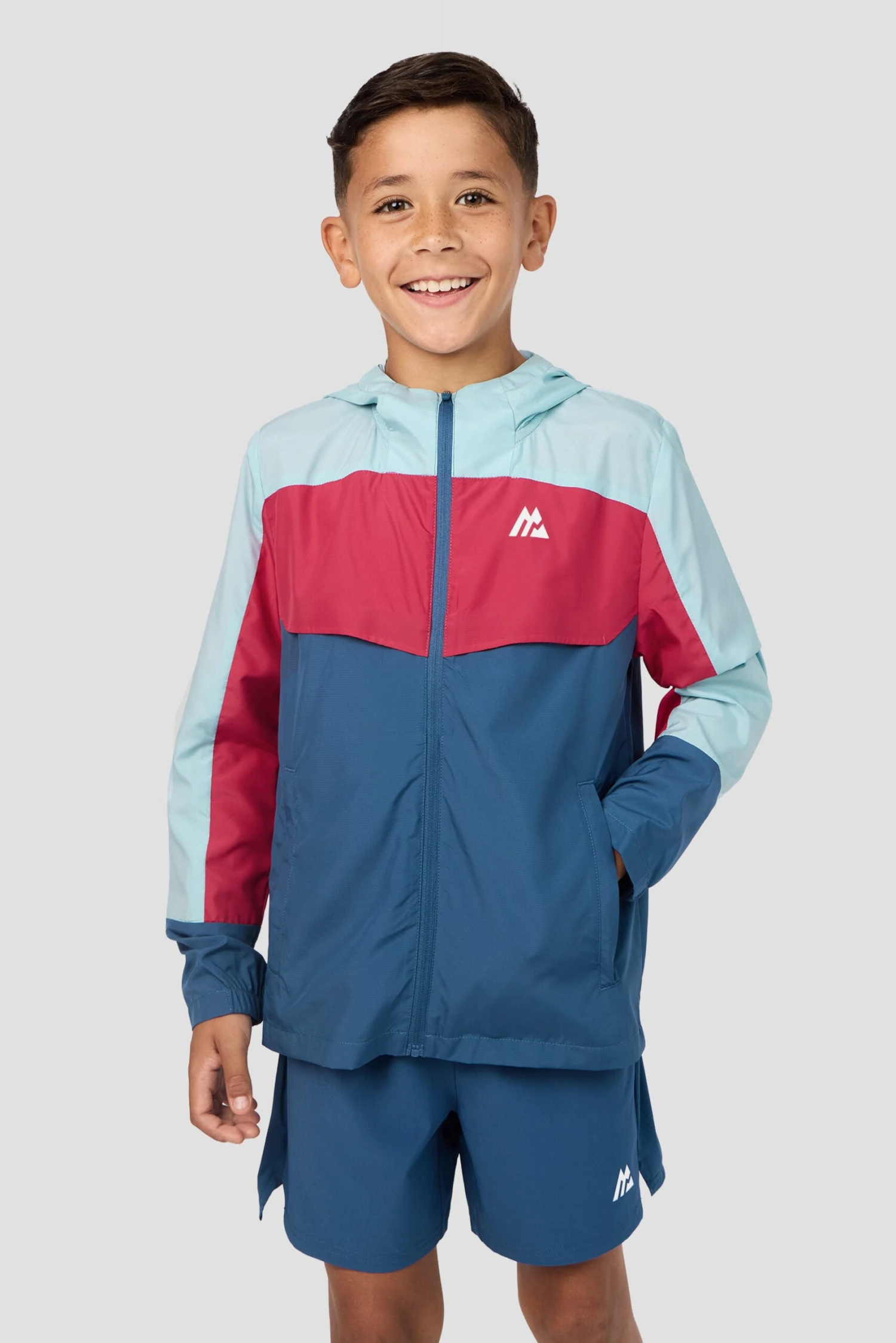 Boys Delta Windbreaker - Dawn/Pomegranate/Naval 3 Boys Delta Windbreaker - Dawn/Pomegranate/Naval