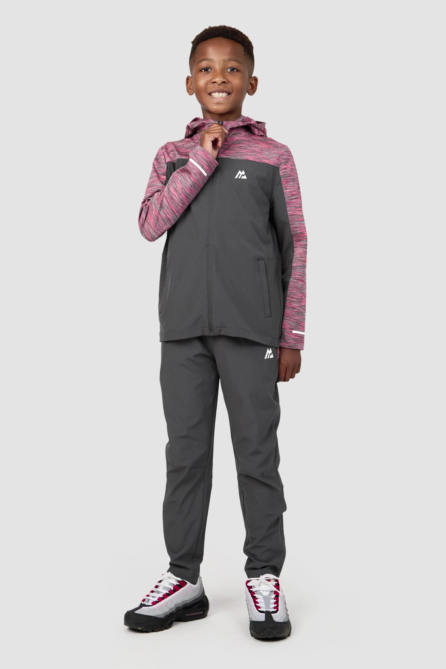 Boys Trail Windbreaker - Grey/Pink Multi 5 Boys Trail Windbreaker - Grey/Pink Multi - Image 3