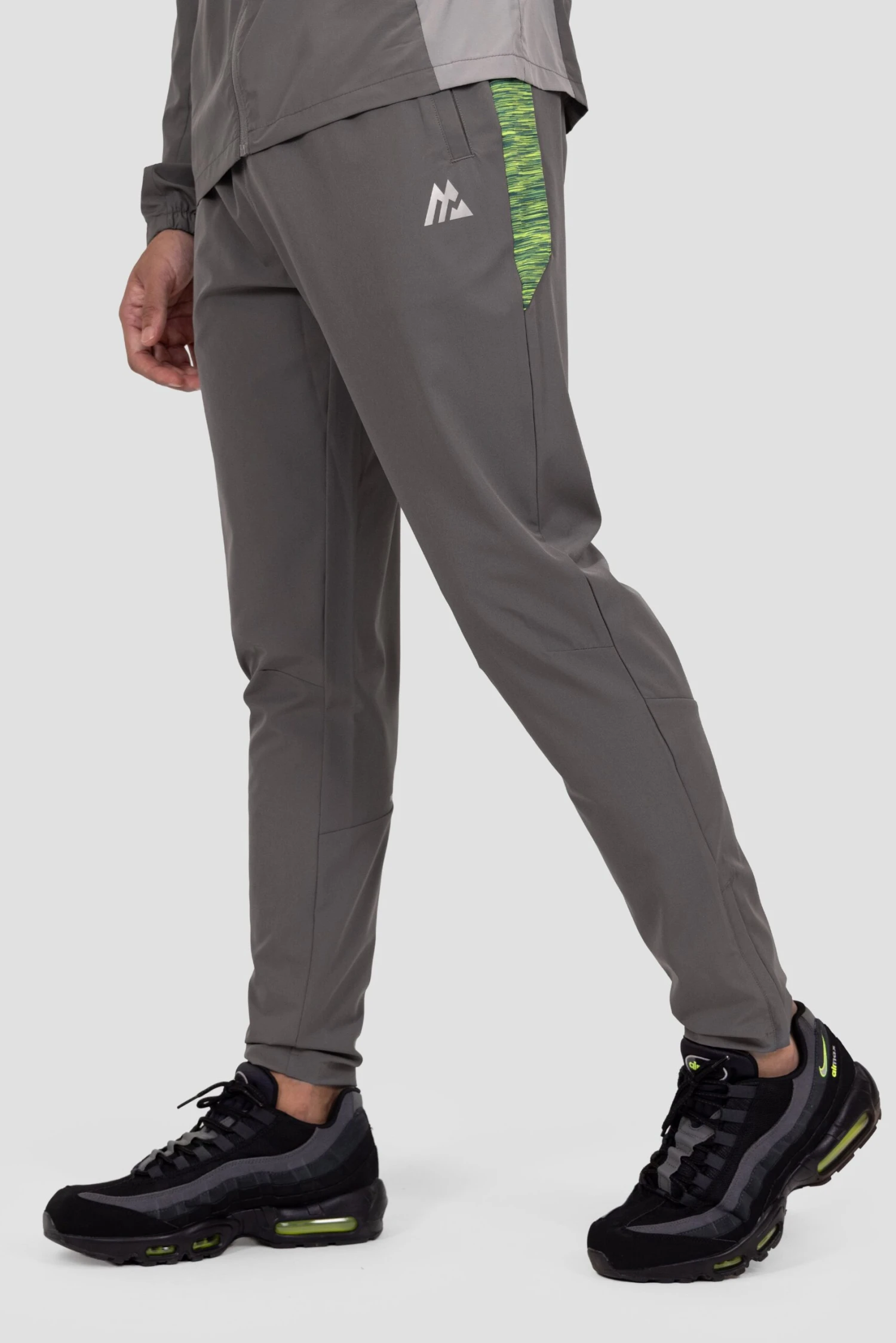 Trail Panel Running Pant - Grey/Green/Black 3 Trail Panel Running Pant - Grey/Green/Black