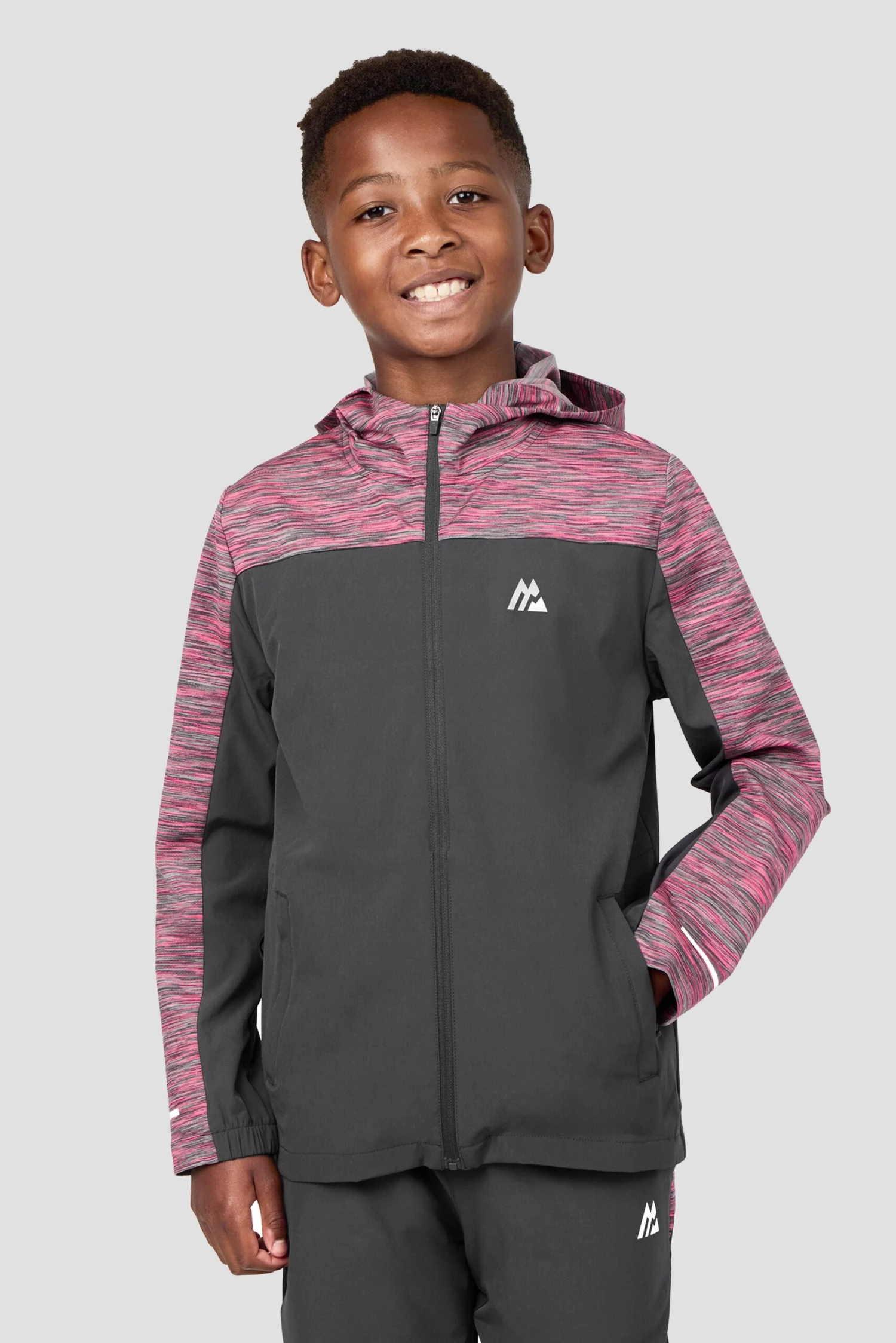 Boys Trail Windbreaker - Grey/Pink Multi 3 Boys Trail Windbreaker - Grey/Pink Multi