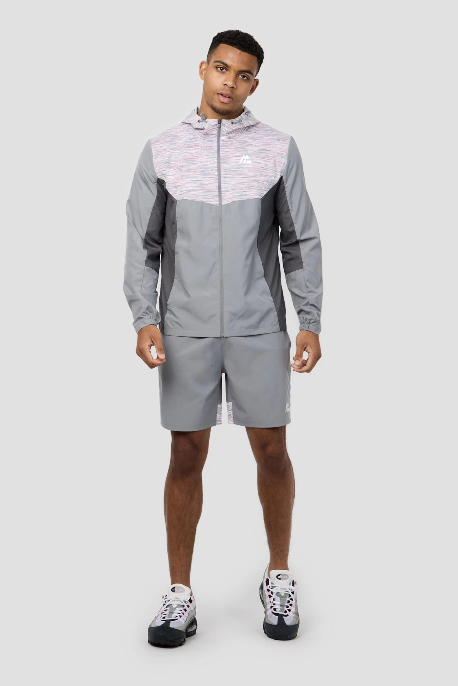 Trail Windbreaker - Grey/Pink/White 5 Trail Windbreaker - Grey/Pink/White - Image 3